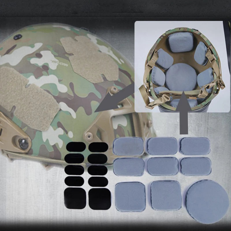 Tactical Helmet Protective Pads Replacement Pads Set Memory Foam Pads for Fast/Mich/ACH/USMC/PASGT Helmet Hunting Accessories