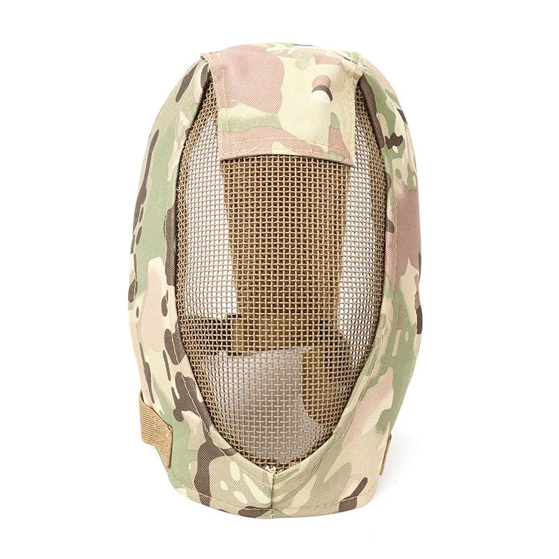 Tactical V3 Fencing Mask Face Protective Head Cover Paintball Mask Accessory Face-shield Outdoor Game Metal Net Protective Masks