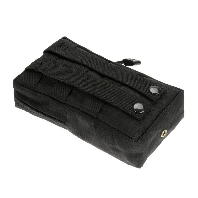 Outdoor Tactical Molle Waist Bag 1000D Oxford Black Storage Fanny Pack for Hunting Backpack Tactical Vest Attachment