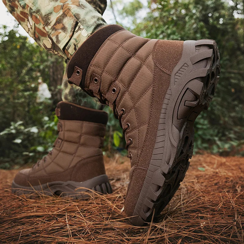 Men's Tactical Boots Ankle Outdoor Hiking Desert Boots Sports Climbing Shoes Military Work Waterproof Work Safety Hunting Shoes