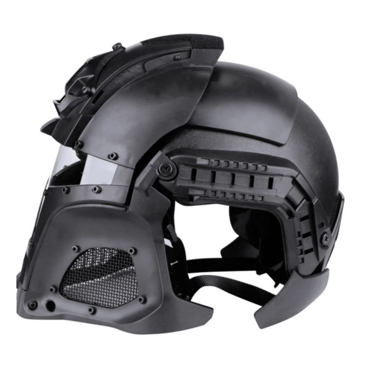 Medieval Iron Warrior Airsoft Helmet for Cosplay, Tactical Helmet Full Face with Visor Goggles For Hunting Airsoft