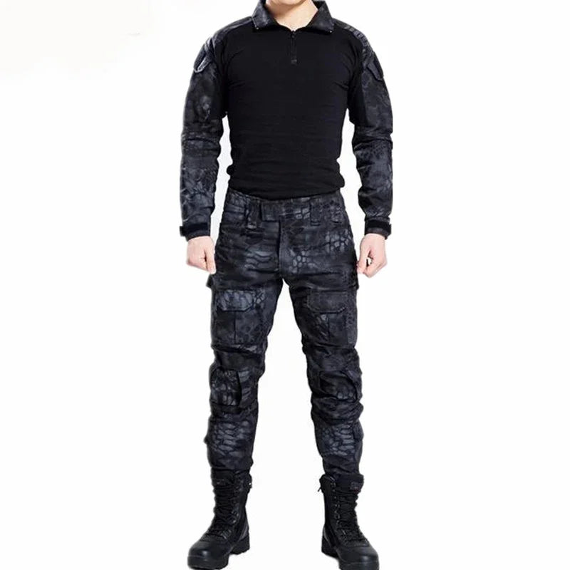 Camouflage Uniform Tactical Camo Suit Multicam Hiking Shirt Pants Outdoor Sports Sets Equipment Men Hunting Outdoors
