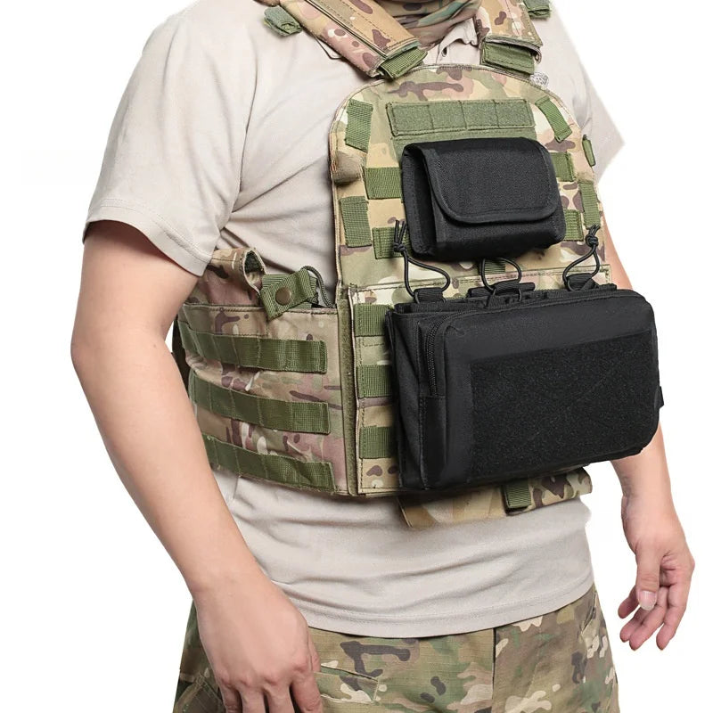 10-Round Tactical Shot Bag - MOLLE Waist Pouch with 10 Grids, Vest Nylon 12GA Shotgun Ammo Holder for Outdoor Shooting & Hunting