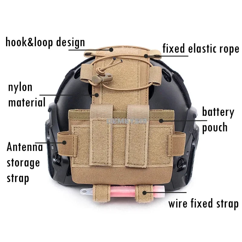 Tactical Helmet Battery Pouch MK2 Battery Pack Helmet Counterweight Pack Outdoor Airsoft Hunting FAST Helmet Accessories
