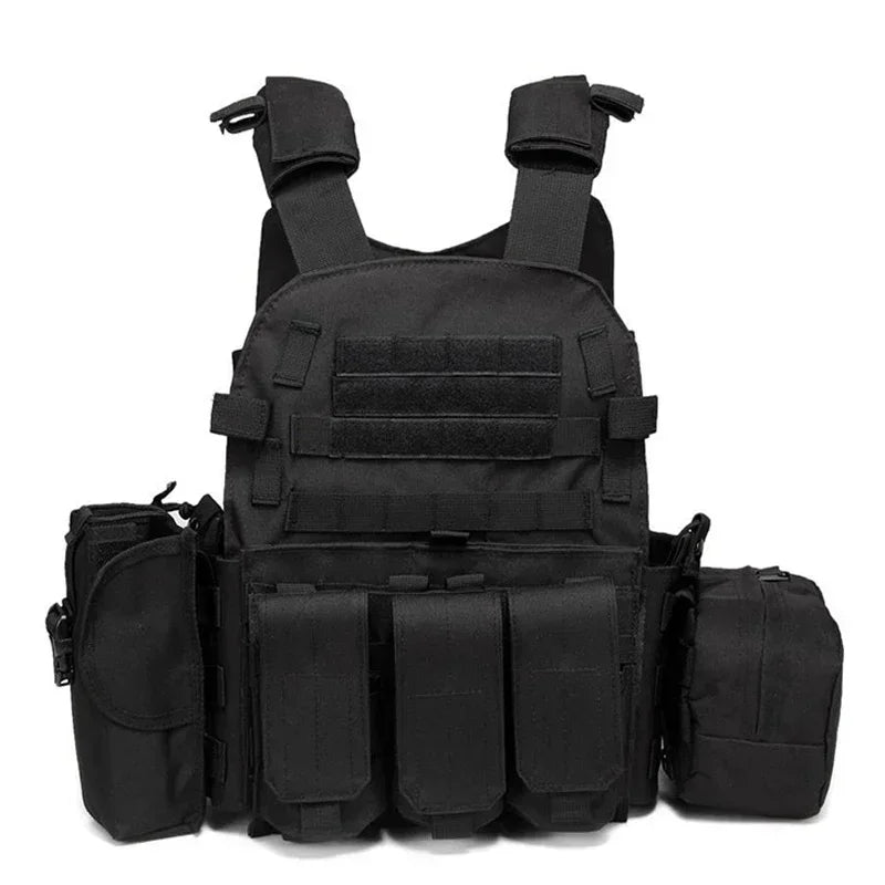 6094 Military Tactical Vest Body Armor Combat Army 1CS Gear Hunting Plate Carrier Airsoft Accessories Wargame Pouch Molle Vest