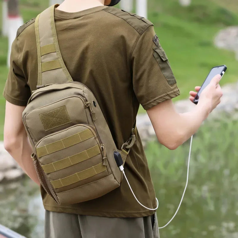 A2 Camping Bag Tactical Chest Men Backpack Military Army Single Shoulder Fishing Hiking Travel Outdoor Bag Hunting Fanny Pack