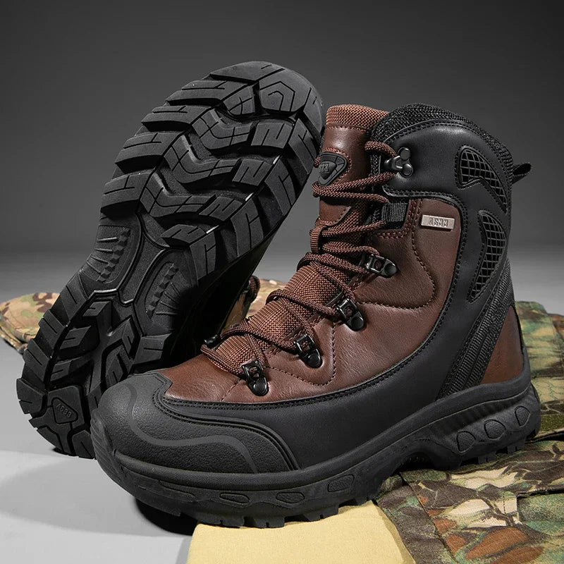 Moipheng Men Desert Boots Hiking Boots Shoes Men Outdoor Hunting Camping Boots Men Platform Boot Work Safty Shoes Sneakers
