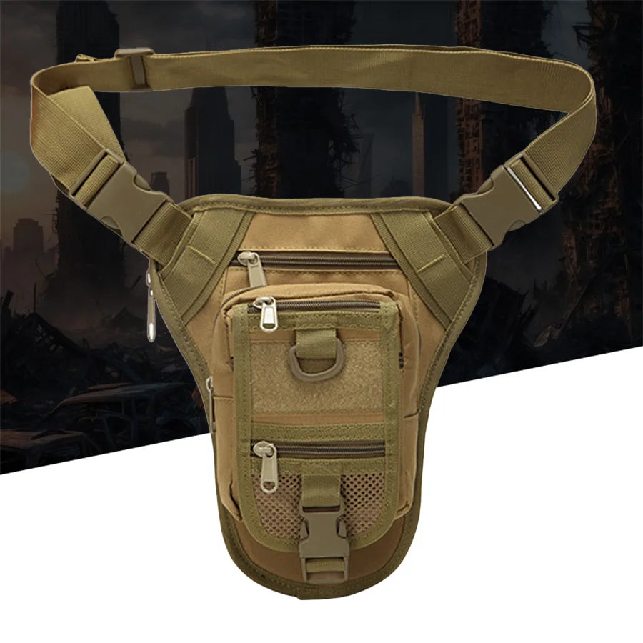 Camouflage outdoor sports waist bag training leg bag large capacity waterproof mountaineering waterproof multifunctional bag