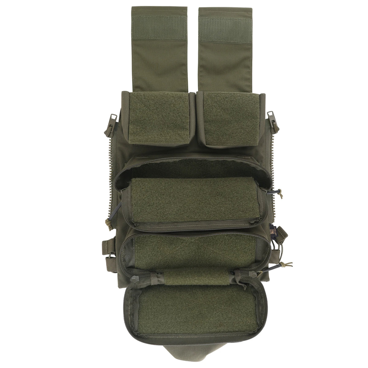 KRYDEX Tactical Modular Pouch Zip On Molle Zipper Back Panel Backpack Bag With Mag Pouch for AVS JPC2.0 CPC Plate Carrier Vest