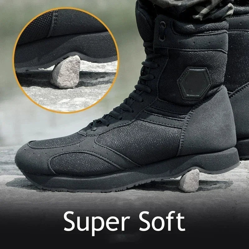 Summer Ultra-light Hiking Shoes Men hunting Training Soldier Tactical Boots Men's Lightweight Black Breathable Climbing Boot