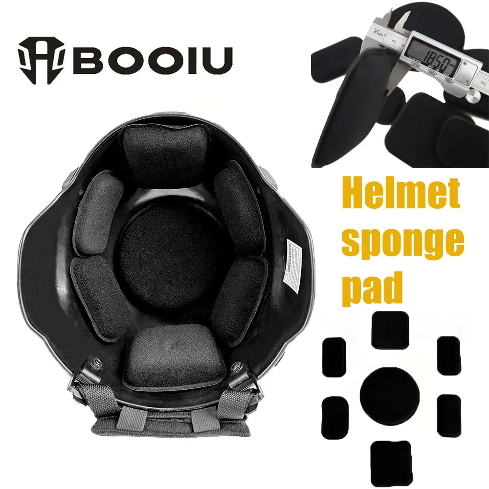BOOIU FMA Tactical Helmet Protective Pads Fast MICH Helmet Replacement Pads 7/9 Sets Memory Foam for Airsoft Hunting Accessories