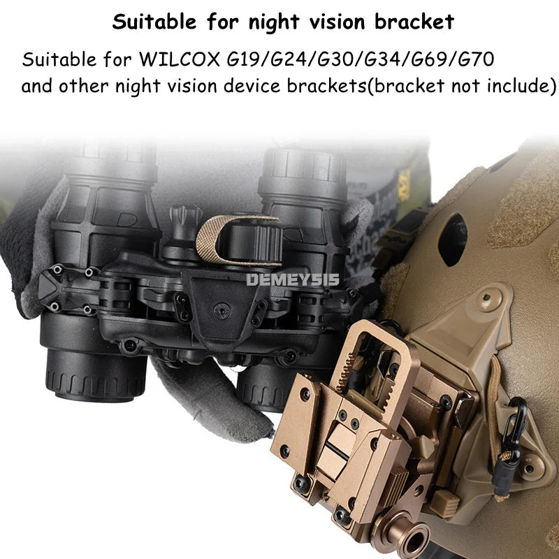 Tactical Helmet NVG Dummy Model No Function DTNVS Night Vision Goggles Model Folding Dummy Binocular for Cosplay Hunting Helmet