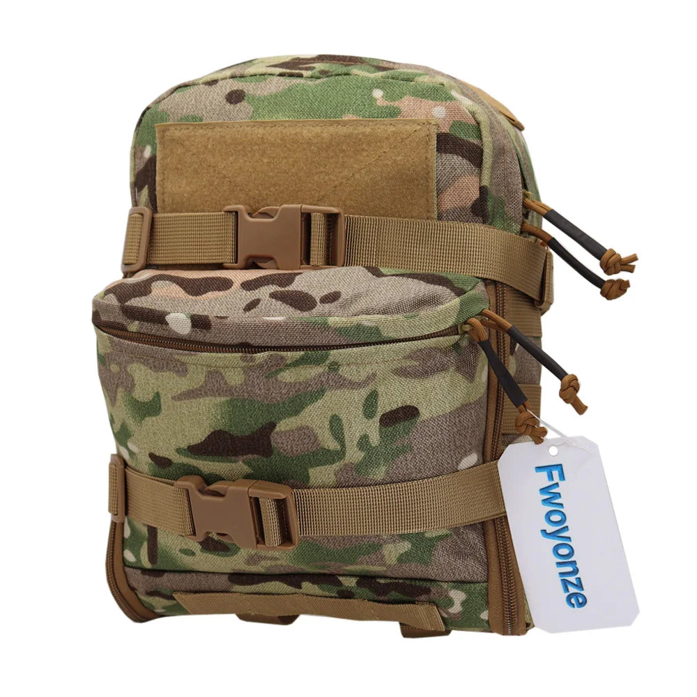 Fwoyonze Tactical Mini Hydration Bag Water Backpack Assault Pack Outdoor Bladder Carrier Molle Pouch For Hunting Airsoft Vest