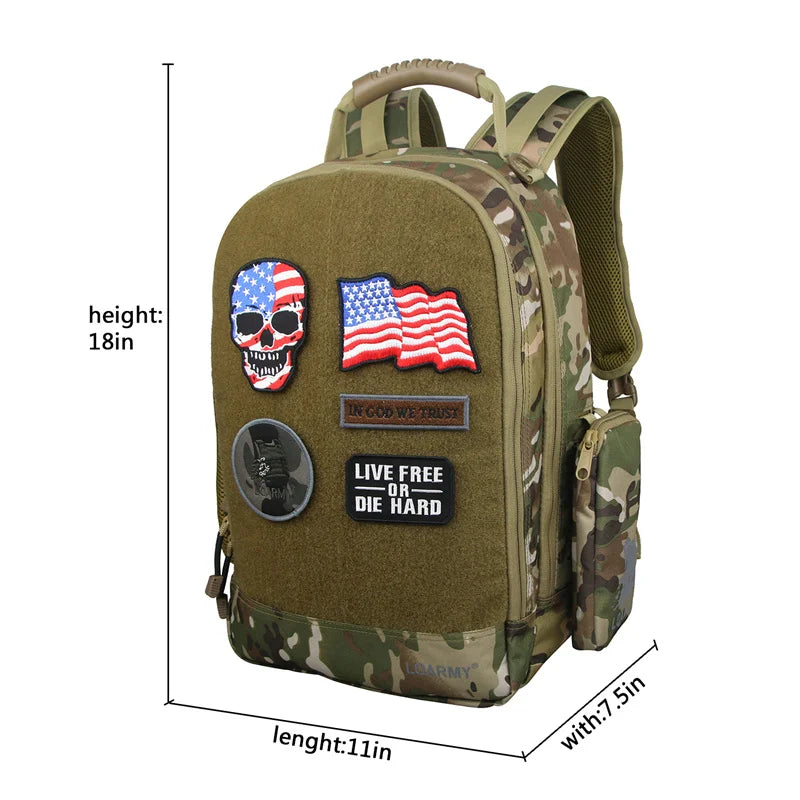 LQARMY 35L Outdoor Tactical Backpack Military Rucksacks Men Waterproof Multi-function Military Tactical Laptop Bag