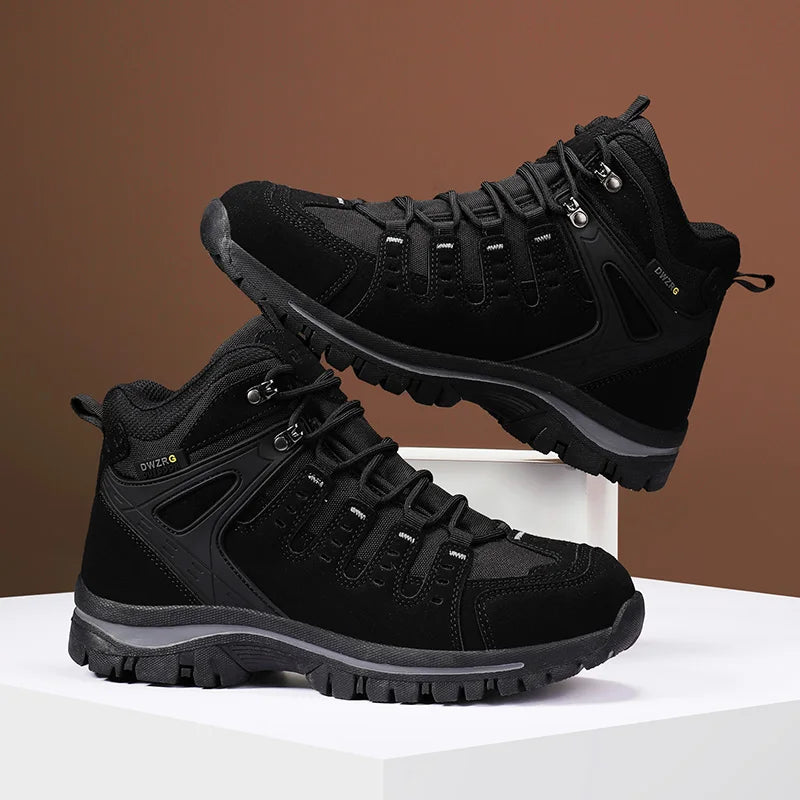 New Fashion Brand Male Motorcycle Boots Comfortable Ankle Boots for Men Leisure Walking Shoes Personality Botas Treking Footwear