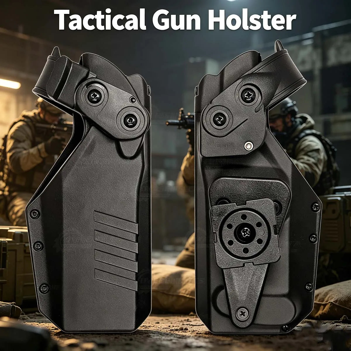 Tactical Holster for Taser T7 ECD Duty Gear Quick Release Belt Loop & Vest Mount, SLS Locking System Holster with Rotating Hood