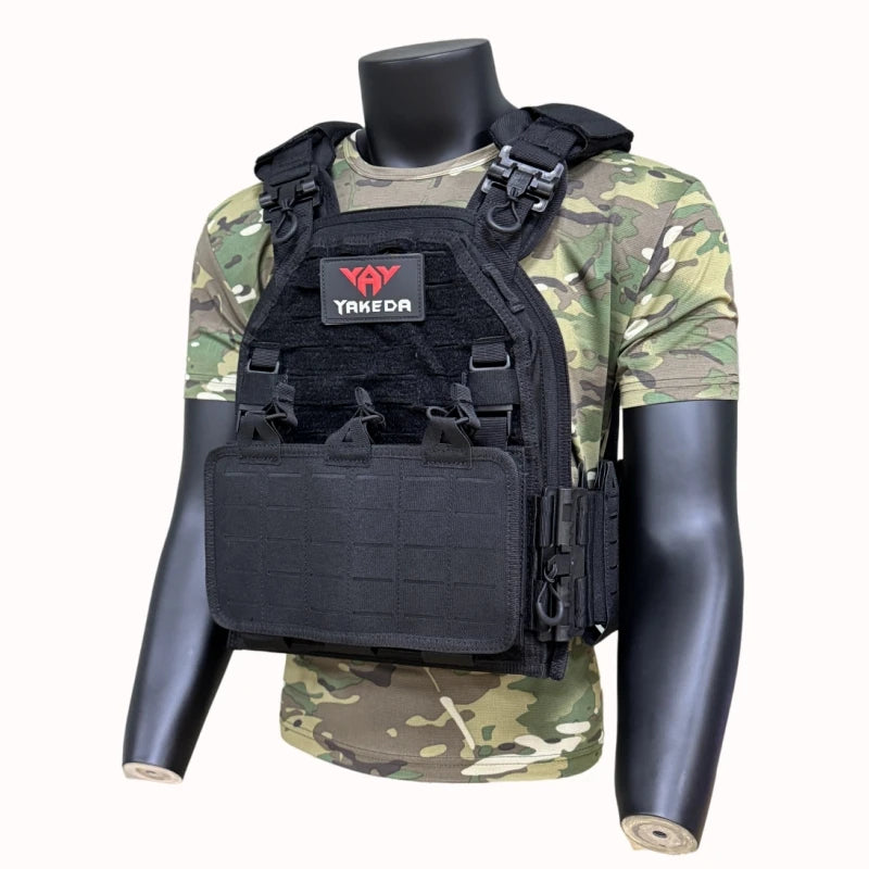 yakeda 6094 Laser Cut Tactical Vest Lightweight Breathable Quick Release Molle Combat Protective Vest for Men