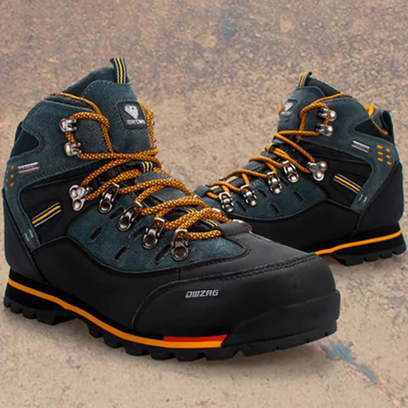 Lynjacye Mid Cut 2025 New Waterproof Hiking Boots Training Shoes Men Sports Shoes Outdoor Non-Slip Woodland Hunting Work Shoes