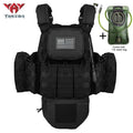 YAKEDA multifunctional hunting vest (including 1.5-liter water bag) with multiple accessory packs MOLLE webbing system