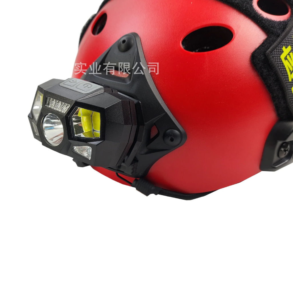 Lightweight Tactical Helmet for Airsoft Paintball Military Training Compatible with FAST Fire Rescue Helmets Red