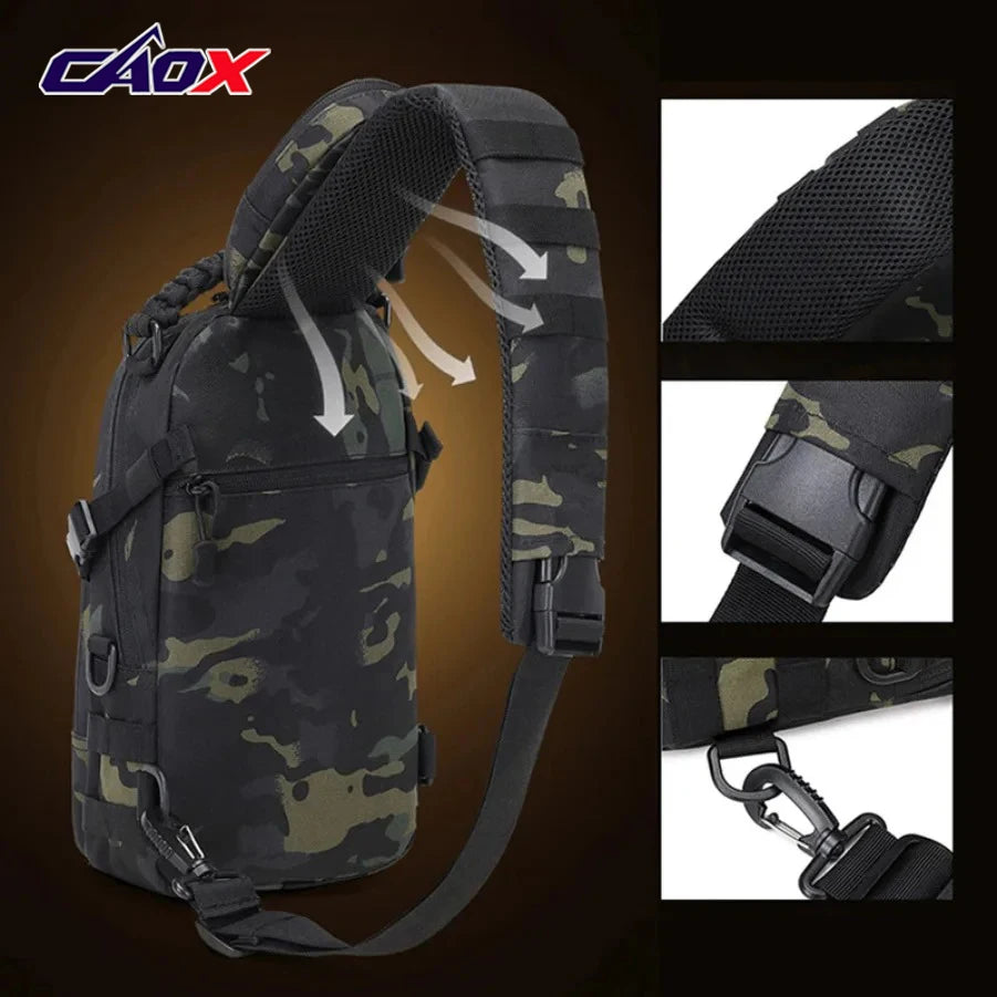 Camping Chest Bag Tactical Backpack for Men Sport Shoulder Outdoor Hiking Climbing Cycling Fishing Travel MOLLE Sling Fanny Pack