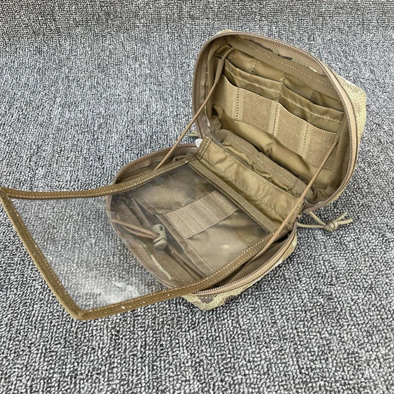 Tactical Map Pouch Multicam EDC Molle 500D Admin Bag Airsoft Combat Gear Outdoor Hunting Tool Storage Bag