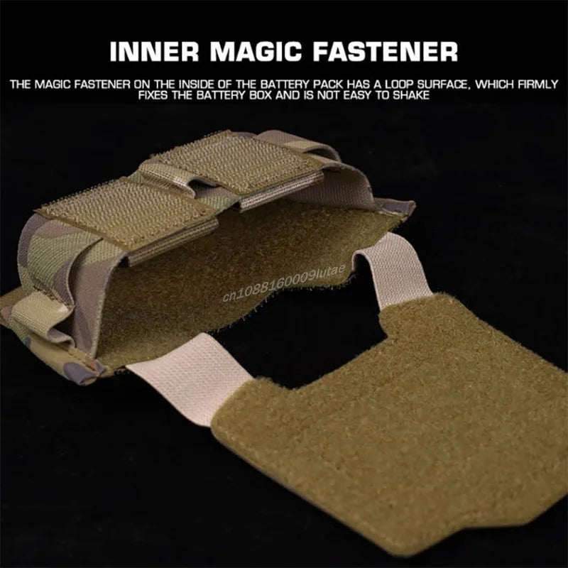 Tactical Helmet Bridge Battery Pack Storage Sub-Pouch NVG PVS31 Battery Pouch PTT Cable Box MOLLE Fast Helmet Counterweight Bag