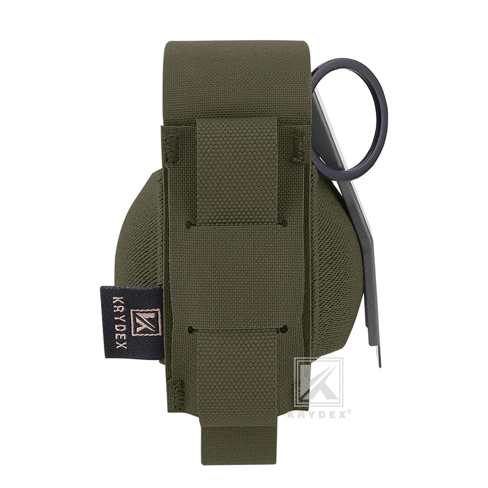 KRYDEX Tactical Elastic Frag Grenade Pouch Multifunctional Outdoor Sports Hunting Shooting Storage Bag M67 M433 Molle Pouch