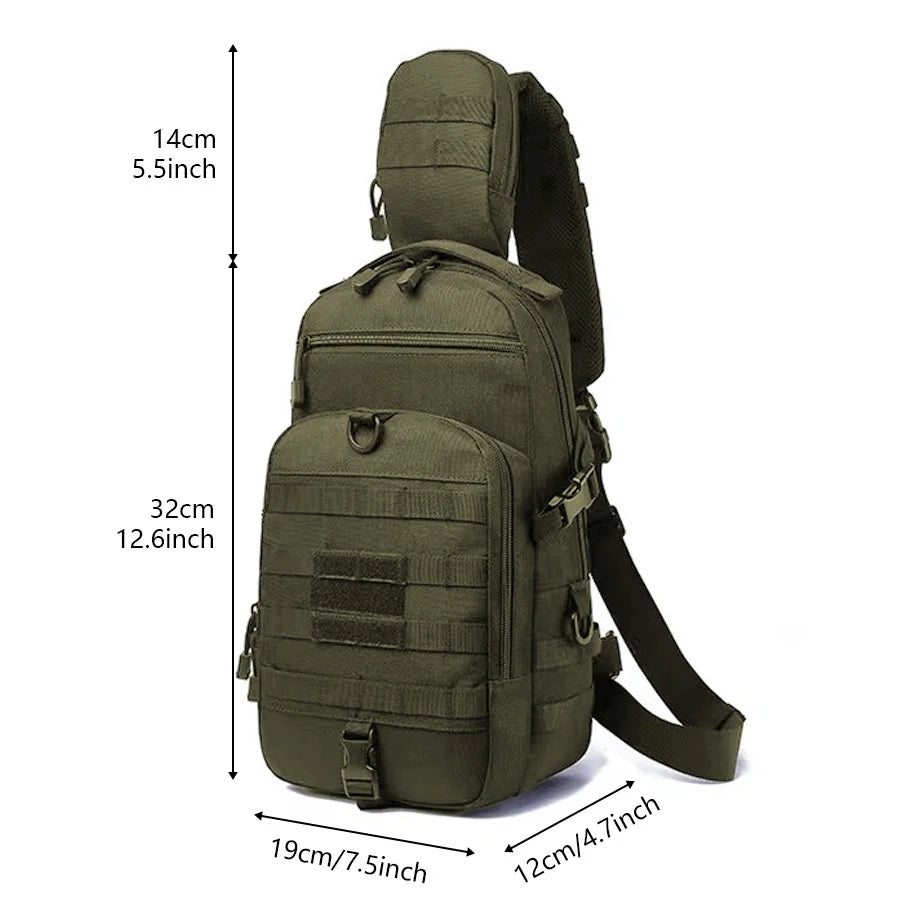 Oxford cloth chest bag, multifunctional waterproof outdoor sports shoulder bag, men's chest bag, training crossbody bag