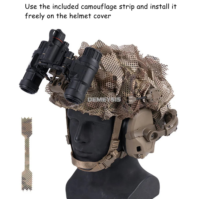 Tactical FAST Helmet Cover 3D Laser Cutting Camouflage Helmet Cloth Cover for FAST Helmets Hunting Airsoft Helmet Accessories