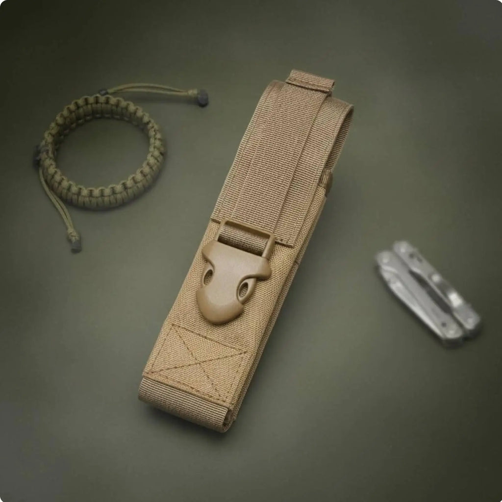 Pouch Rugged 1000D Nylon MOLLE Torch Holder Fast Release Buckle for Backpack Vest Belt