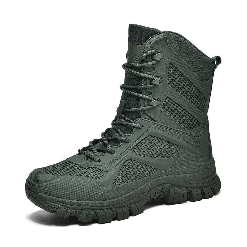 Men's Hiking Boots Leather Waterproof Climbing Trekking Sneakers Anti -slip Outdoor Field Combat Training Sneakers Hunting Shoes