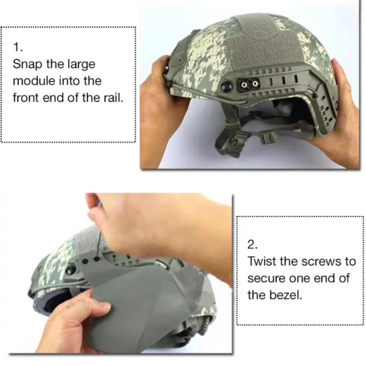 Tactical Fast Helmet Side Ear Protection Earmuffs Rail Mount Ear Protectors Tactical Up-Armor Side Cover Rail Kit