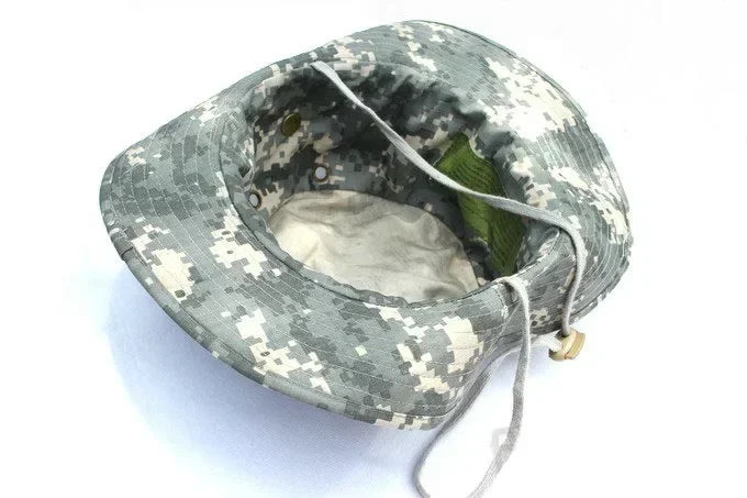 Multicam Tactical Fisherman Hats Foldable Outdoors Sniper Camouflage Fishing Cap Outdoor UV Sunscreen Panama Hunting Bucket Hat