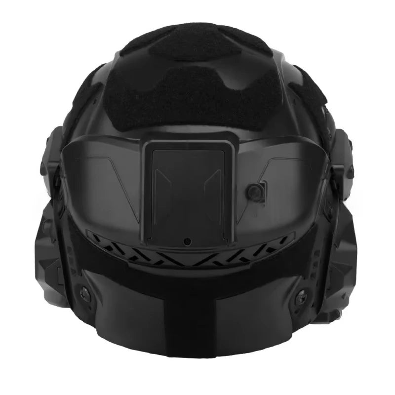 W-Ronin Assault II Fast Tactical Helmet – Built-in Communication, Anti-Fog Fan & Flip Mask – Airsoft Hunting Equipment