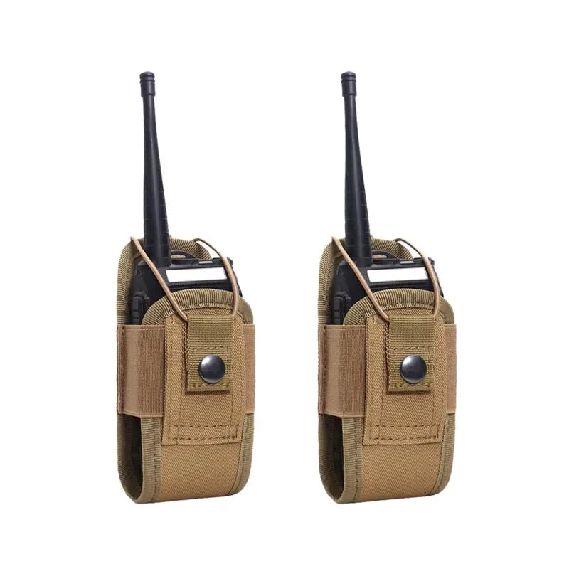 1/2/3/4pcs Nylon Talkie Pouch Tactical Radio Walkie Bag Holder Pocket Portable Interphone Holster Carry Bag Hunting Camping
