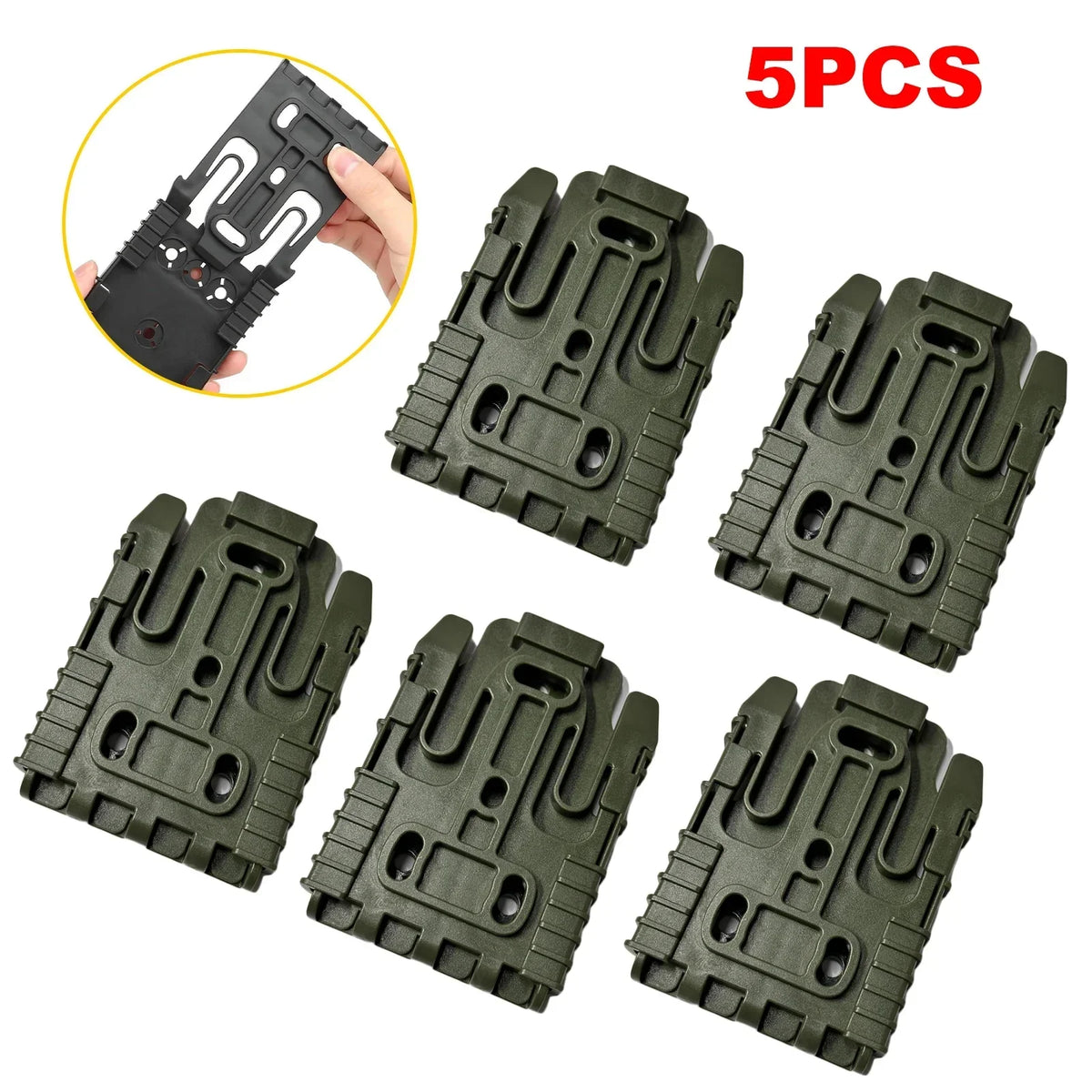 1/2/5 QLS Quick Locking System Kits for Glock 17 19 Beretta M92 Pistol Holster Case Adapter with QLS 19 22 Hunting Accessories