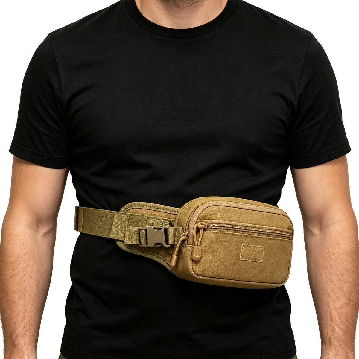 Multi functional hunting waist bag for men, outdoor concealed waist bag, adjustable waist belt, hiking and cycling waist bag