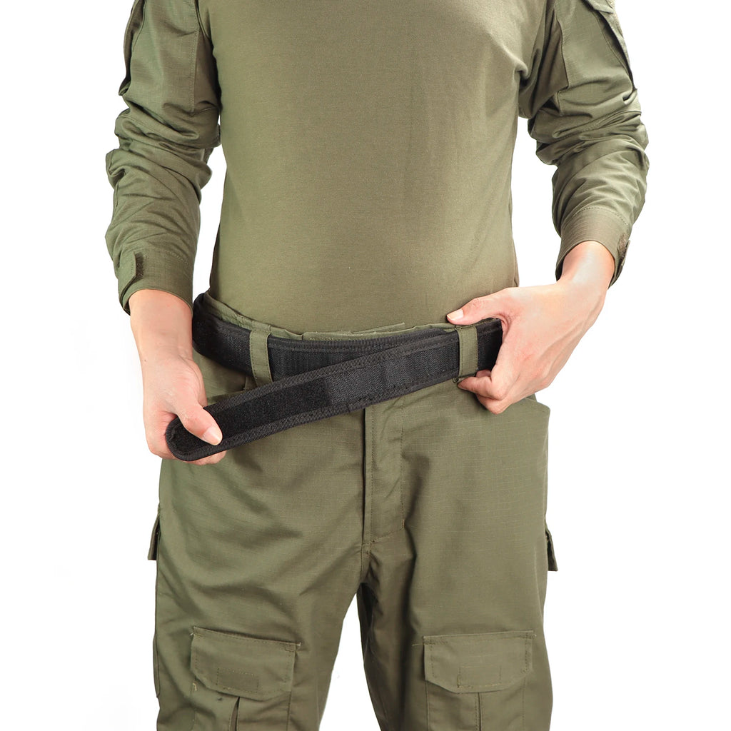 2 Inch Tactical Belt with Molle System Double Layer Metal Buckle Quick Battle Fighter Combat Belt for Military And Outdoor Use