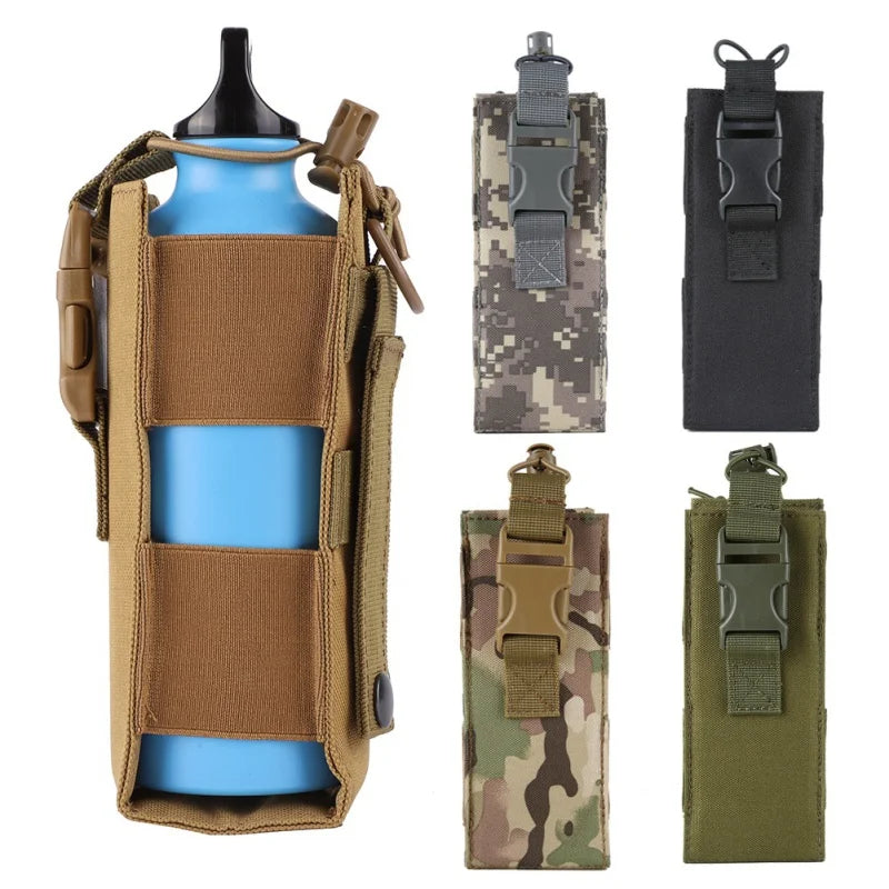 Tactical Water Bottle Bag 600D Nylon Kettle Cover Hanging Waist Pouch Outdoor Hunting Shooting Holder For Molle System Accessory