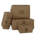 KRYDEX Tactical Modular Pouch Travel Outdoor Packing Organizer 70D Nylon Packing Cubes Waterproof Camping Luggage Bags 4pcs Set