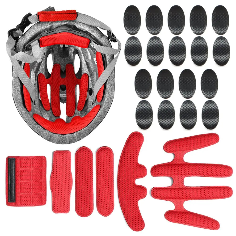 24PCS Universal Foam Replacement Protection Pads Helmet Inner Padding Kits Sealed Sponge Motorcycle Bicycle Cycling Accessory