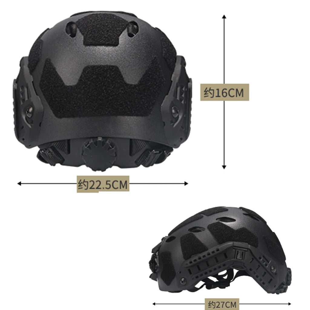 Airsoft Fast Helmet Set With Night Vision Goggles & tactical Headphones & Flashlights & for Hunting,Movie And TV Props,etc