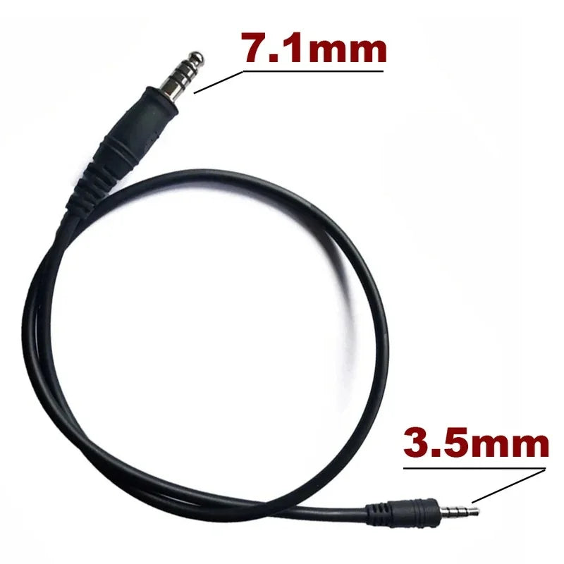 Wholesal U174 Cable U94 PCI PTT Adapter Militar Tactical Headset Walkie Talkie Motorola Kenwood BAOFENG Radio 3.5mm/7.1mm