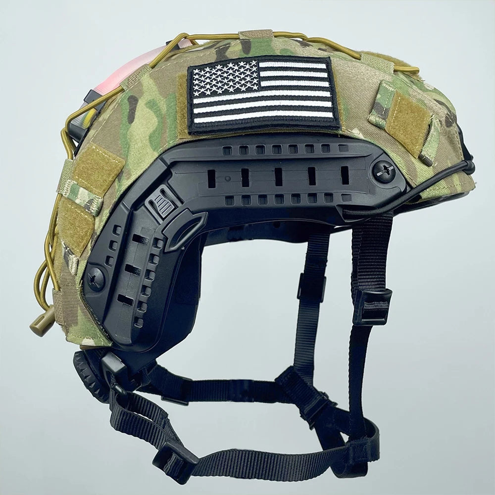 Ghost Airsoft Tactical Helmet Set with NVG Model Headset Weight Pouch Signal Light Outdoor CS Shooting Cos Game Equipment