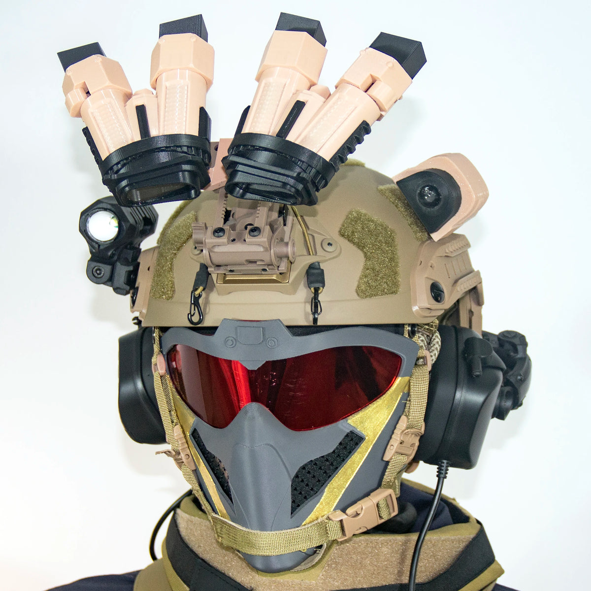 Airsoft Tactical Helmet Set with Night Vision Goggles Camera Mask Delta Force Game Gear for Outdoor CS Paintball Cosplay Props