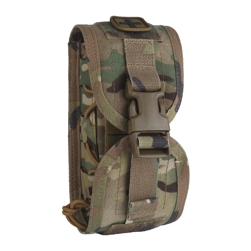Compact MOLLE First Aid Pouch V2 Rapid Deployment Medical Kit w/ Quick-Release System Survival/Hunting/Camping Essentials