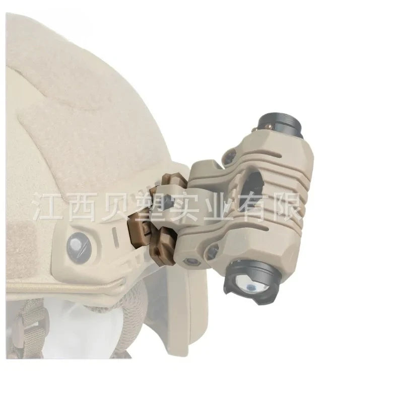 FAST Tactical Helmet Mount with 360 Degree Rotating Buckle Compatible with FAST ARC Helmet Lightweight Nylon Flashlight