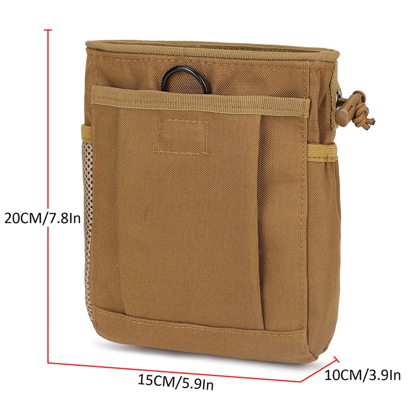 3-5L Outdoor Molle Nylon Dump Drop Pouch Camo Recycle Waist Pack Bags Utility Belt Ammo Pouch Hiking Hunting Accessories Bag