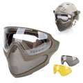 Tactical Full Face Mask Paintball Airsoft Cs Shooting Steel Mesh Breathable Protective Head/ Helmet Wearing Masks Hunting Gear